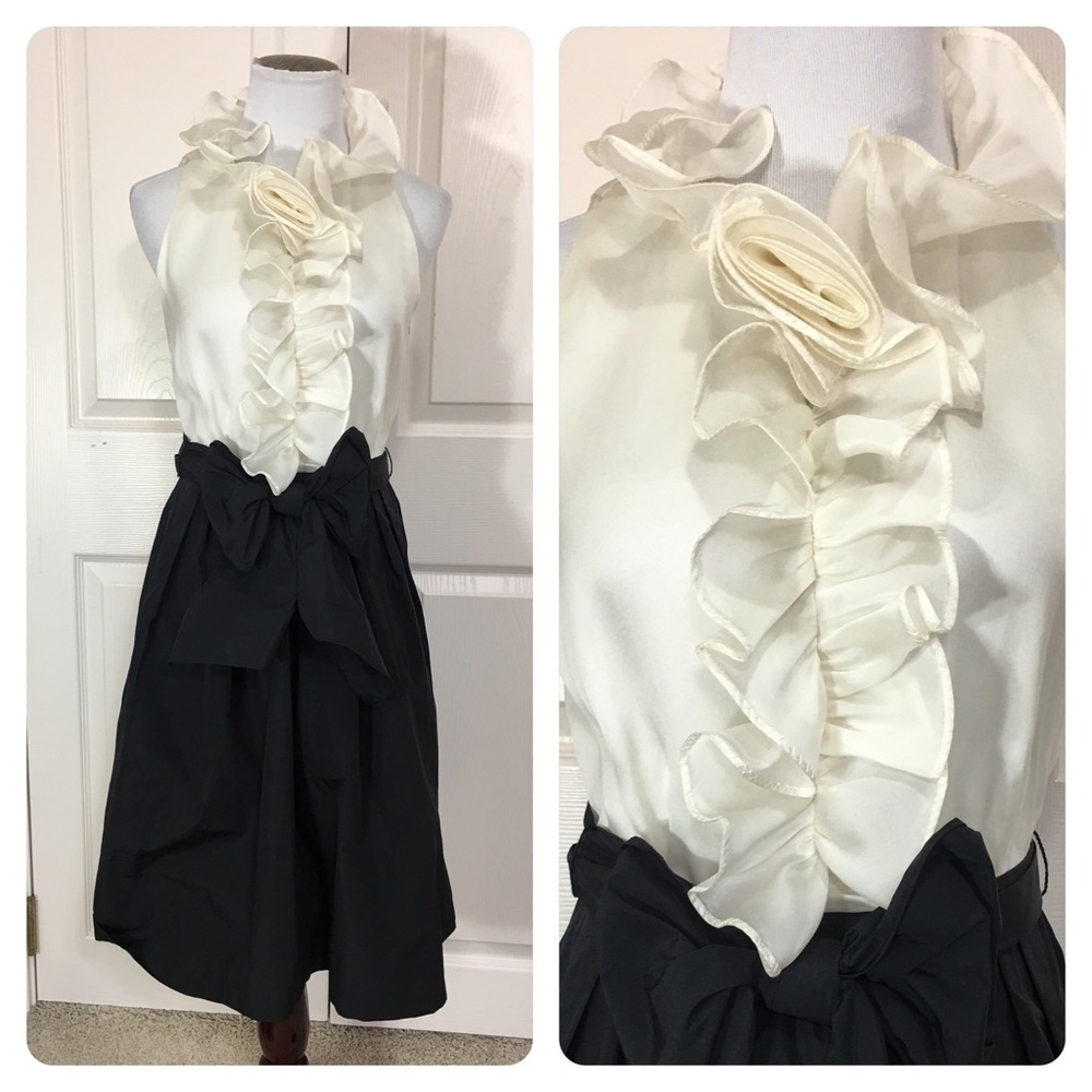 NWT! Silk! Ruffles! Suzi Chin for Maggy Boutique silk dress